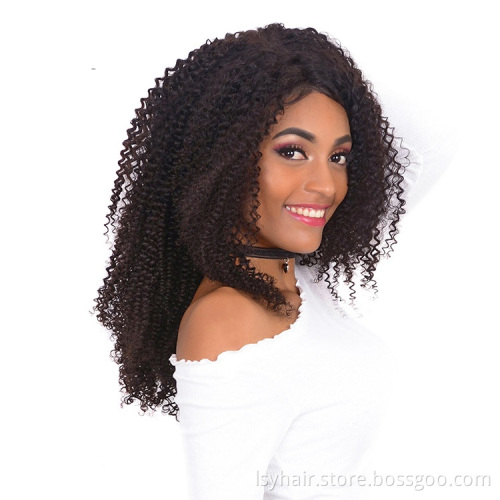 Cuticle Aligned Virgin Mongolian Kinky Curly Human Hair Crochet Braids  In South Africa, Kinky Hair Vendor Ombre With Closure